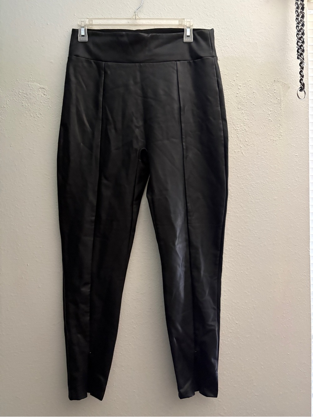 Abercrombie & Fitch Black High-Waist Faux Leather Pants